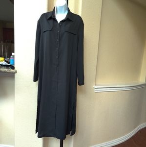 Fashion Boutique Women Button Down Black Dress NWT